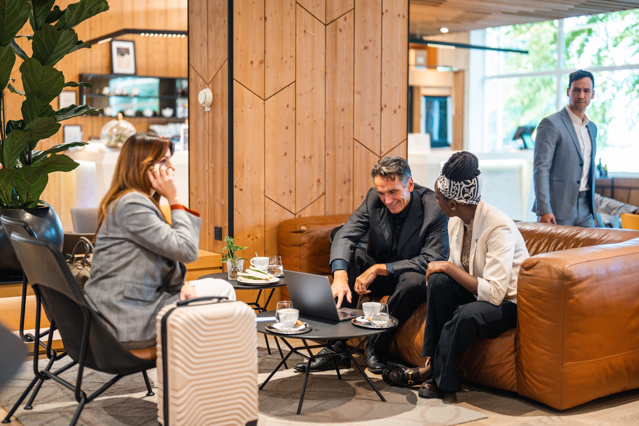 Business People in the Airport Lounge