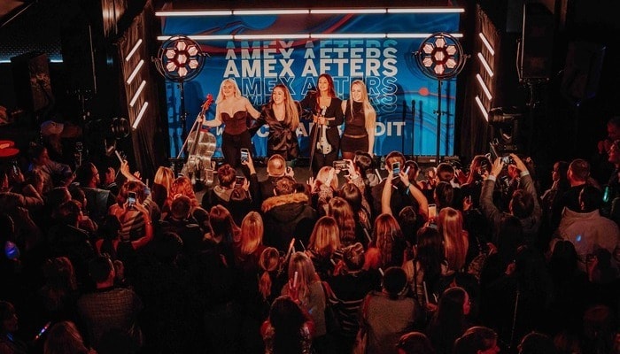 A crowd attending an Amex Afters gig