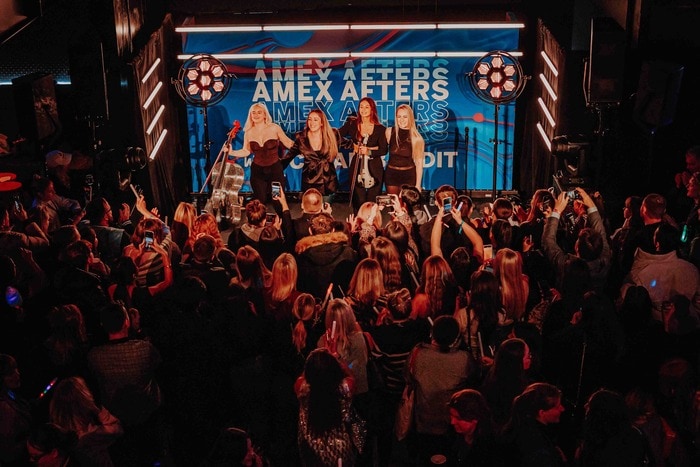 People attending an Amex Afters gig
