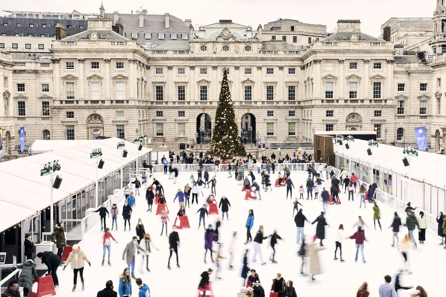The ice skating rink at Somerset House