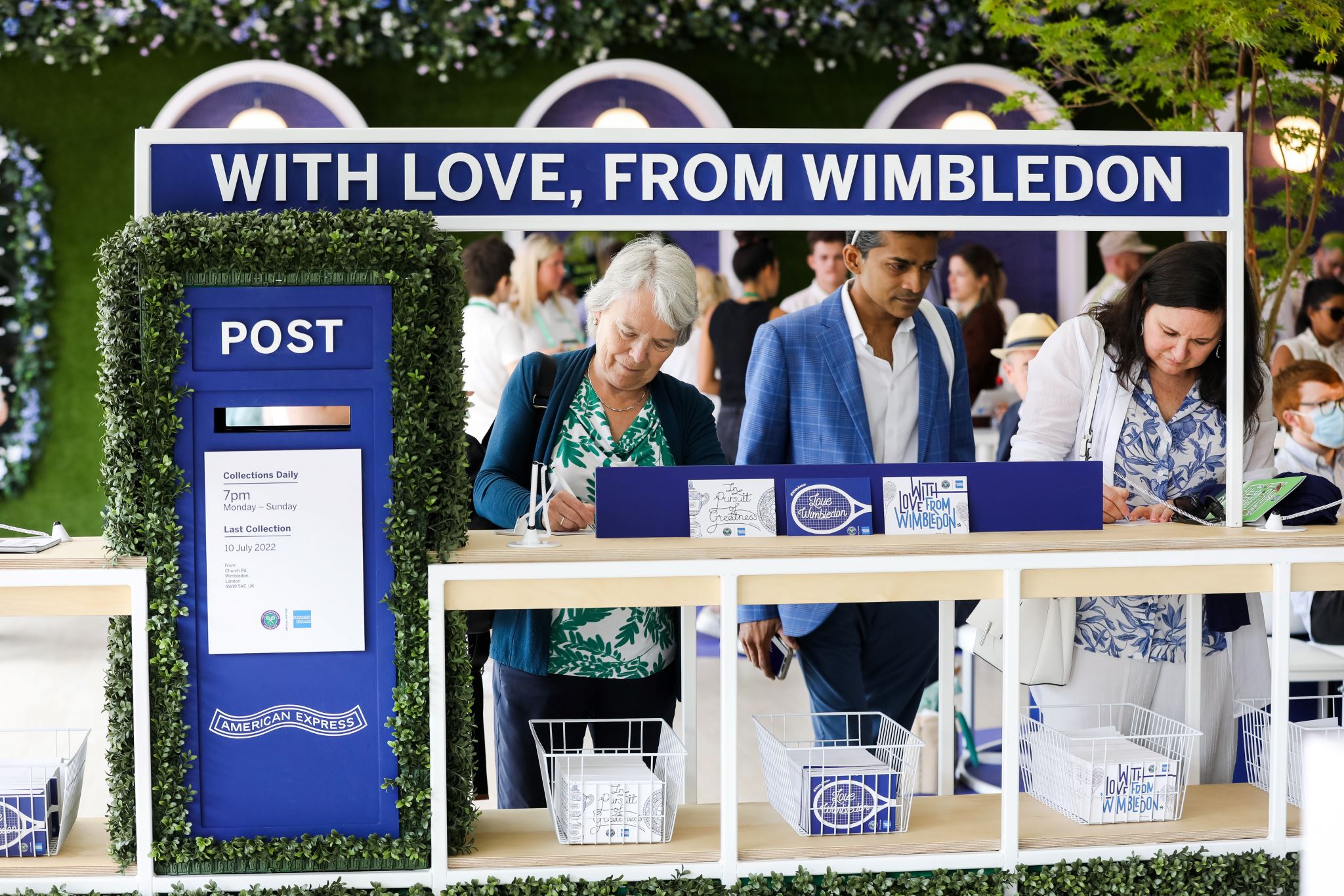 People attending the Wimbledon tennis tournament