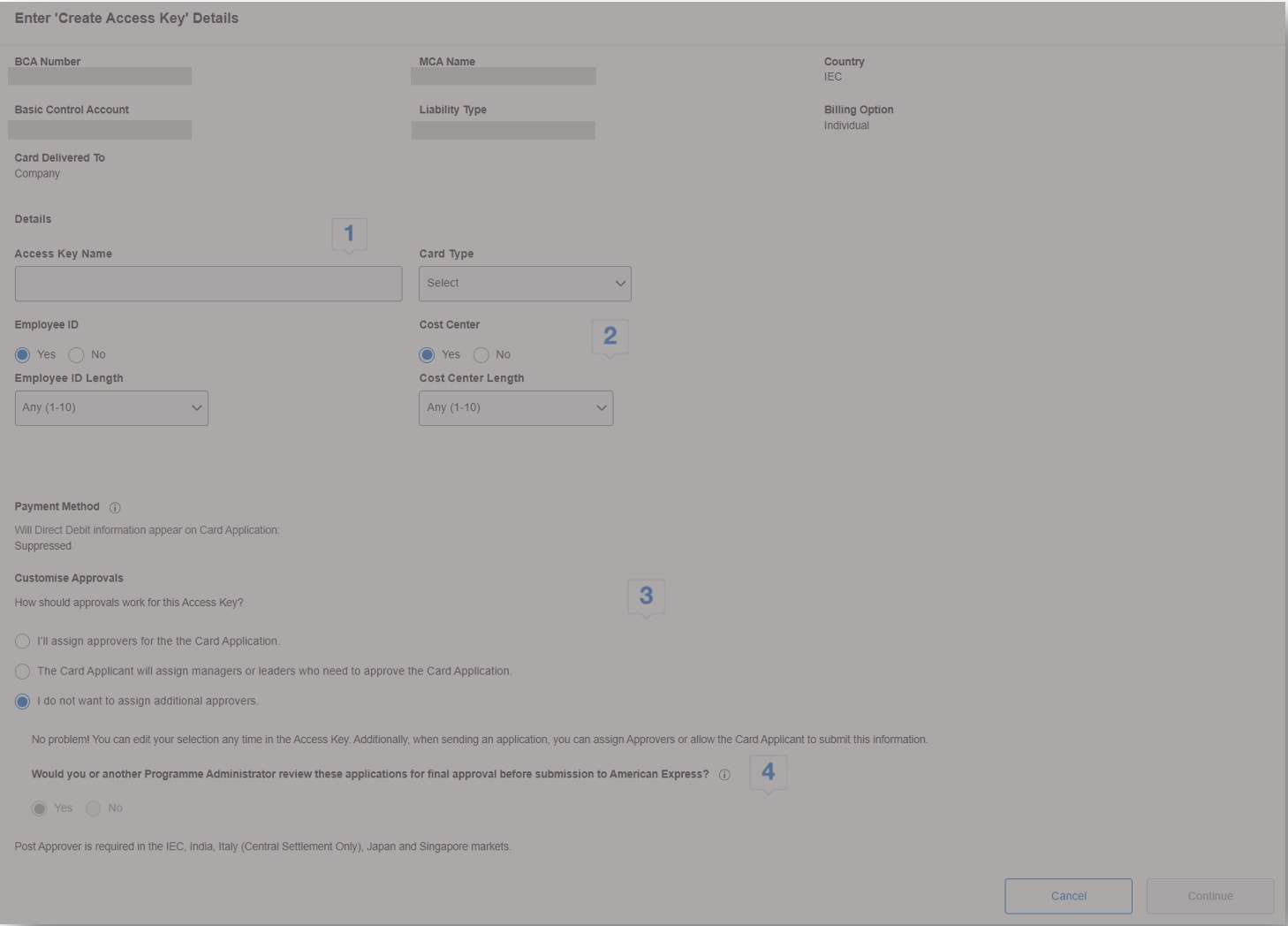 access key creation