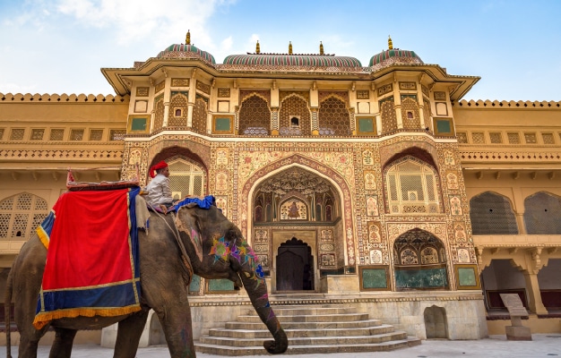 An exotic view of Amber Palace