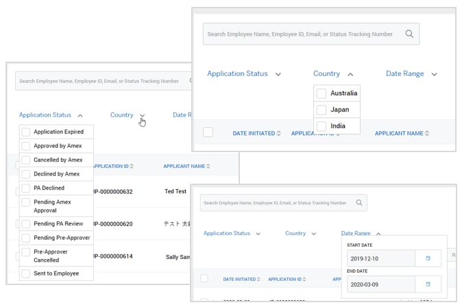 view status of application