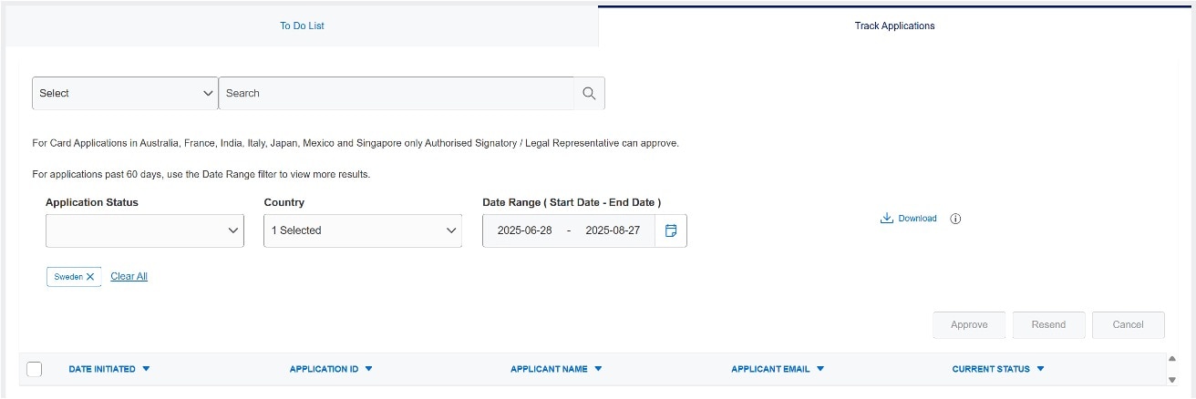 view application list