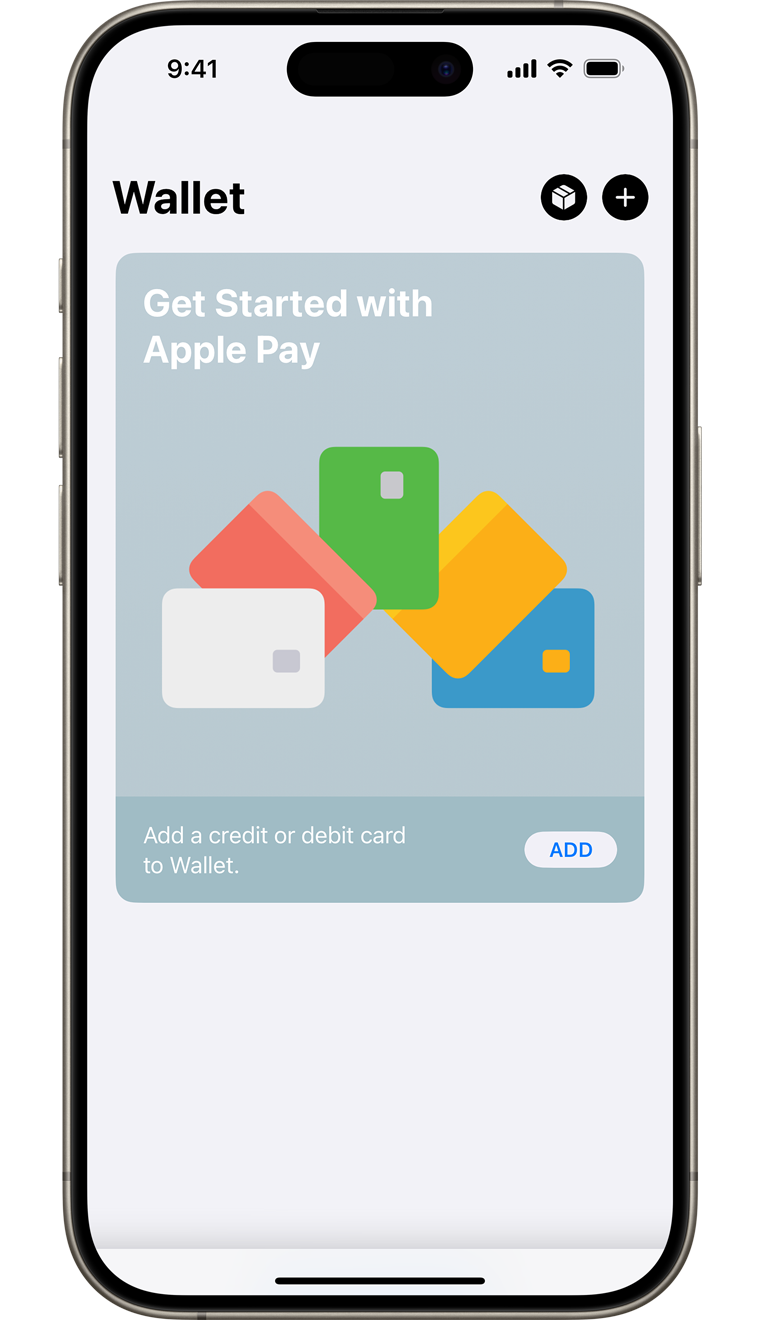 Set up via Wallet - Step 1 - Screen print of an Apple device with Explorer Card on it.