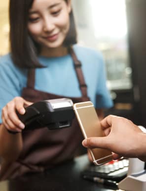 Women holding machine