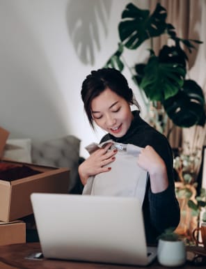 Women holding a shirt
