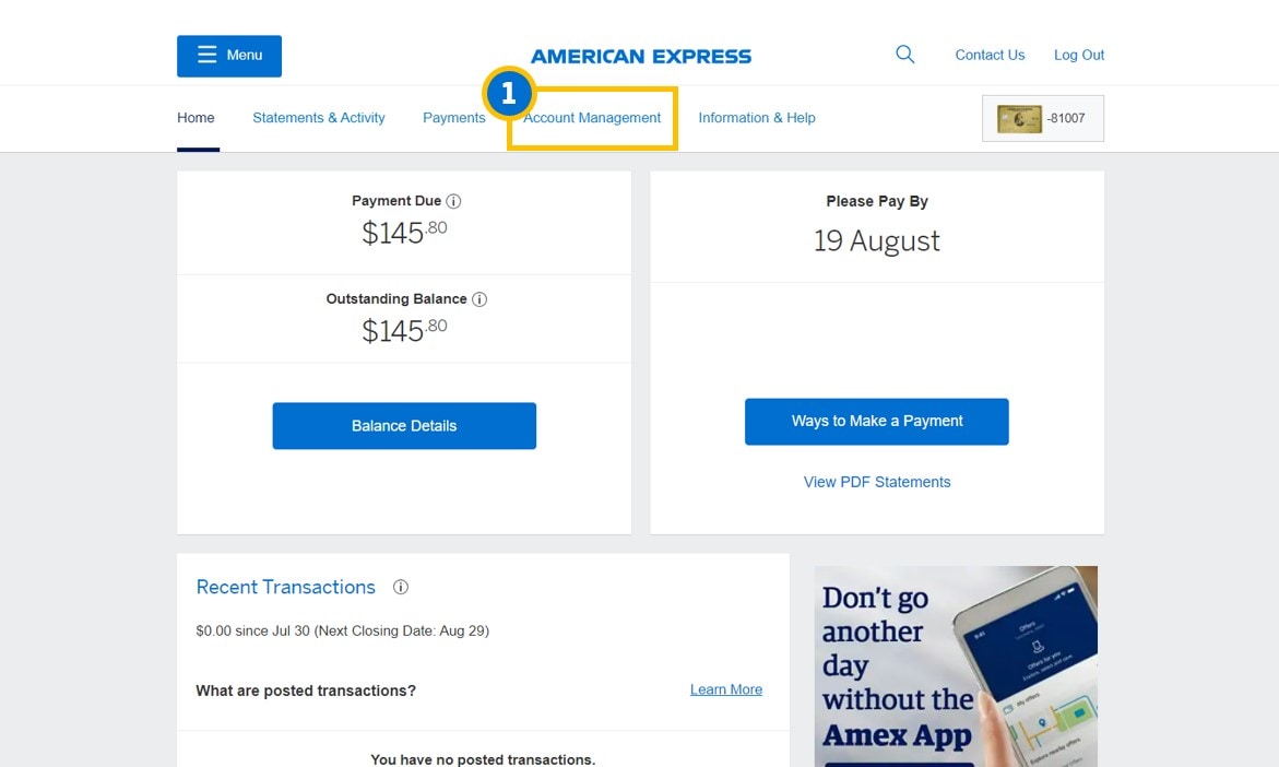 How to manage my Card alert