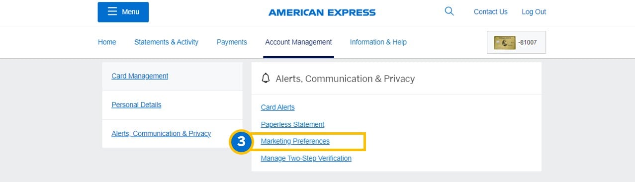 How to change my marketing option