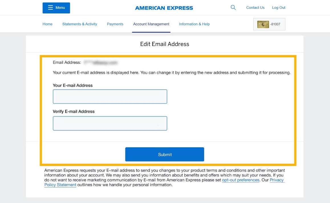 How to add my personal information