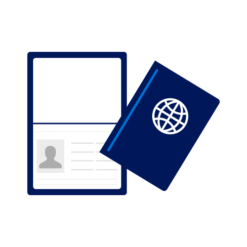 Graphic illustration of a passport