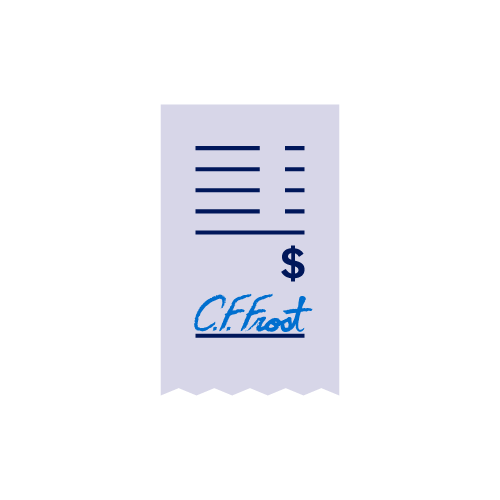 Graphic illustration of a receipt