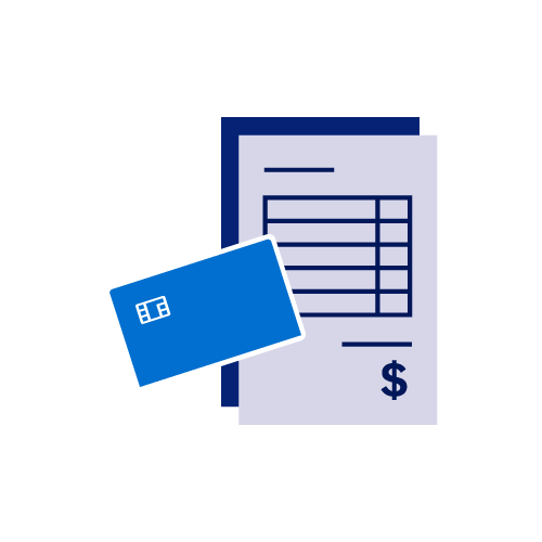  Graphic illustration of a credit card sales slip