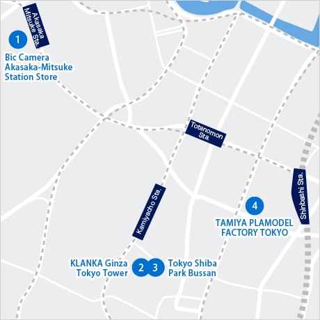   Map of Tokyo Tower Area