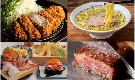 Four different foods that you can find at restaurants in PARCO