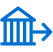 bank icon with arrow