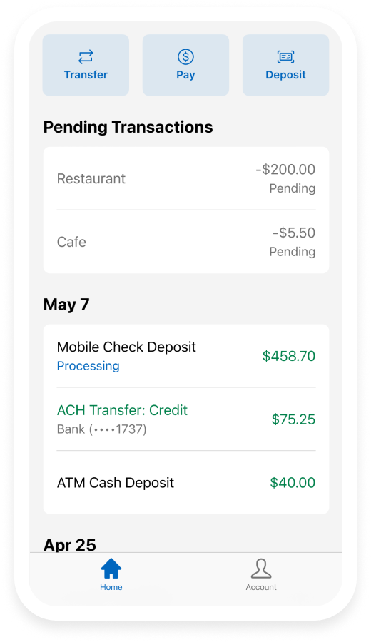 screenshot of amex app showing transactions