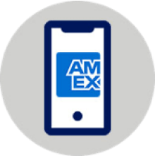 Phone with amex logo