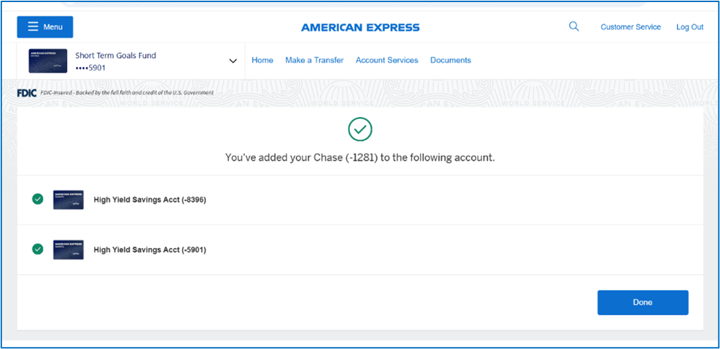 Link Account American Express® Savings Account
