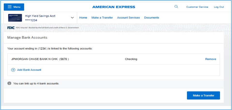 Link Account American Express® Savings Account