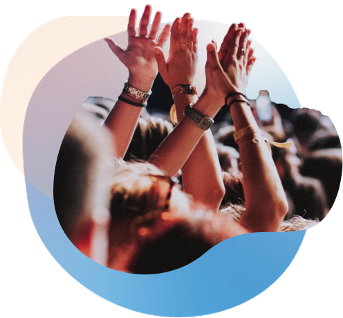 Hands in the air at a concert