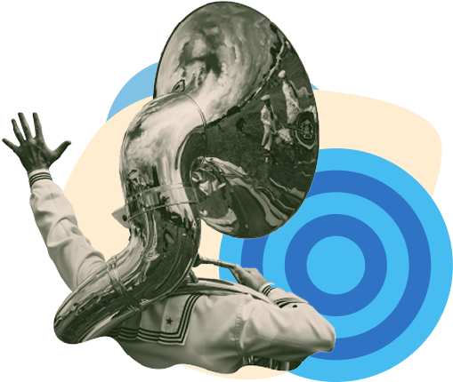 Person playing a trombone