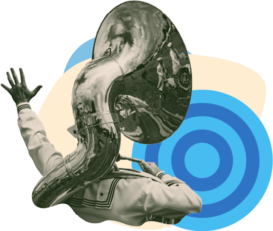 Person playing a trombone