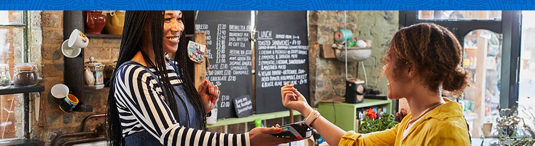 Someone paying with a digital wallet