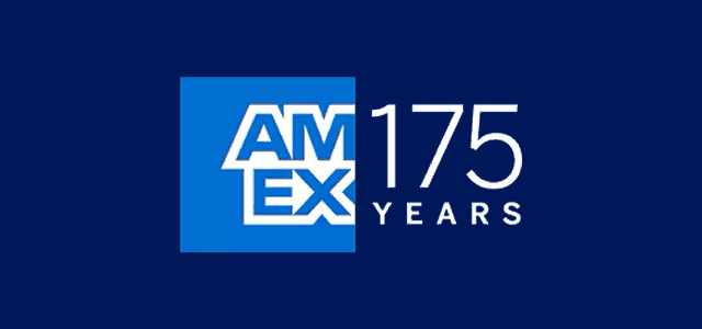 American Express 175 Years Blue Box Logo