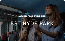Picture of two people dancing with amex and BST Hyde Park Overlay