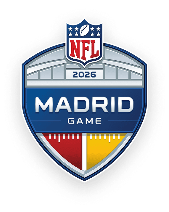 A graphic mockup of the Madrid game's logo, along with the two teams playing.