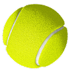 Tennis ball and racket
