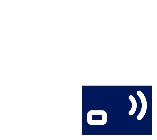Pay over time icon - Clock with a card in the bottom right