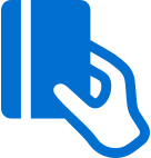 Hand swiping card illustration