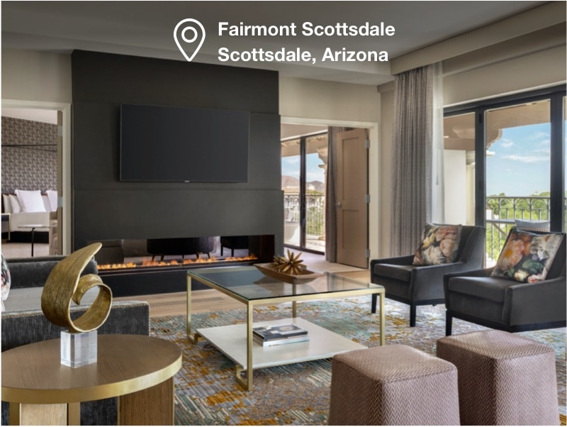 An Amex platinum upgraded room at the Fairmont in Scottsdale