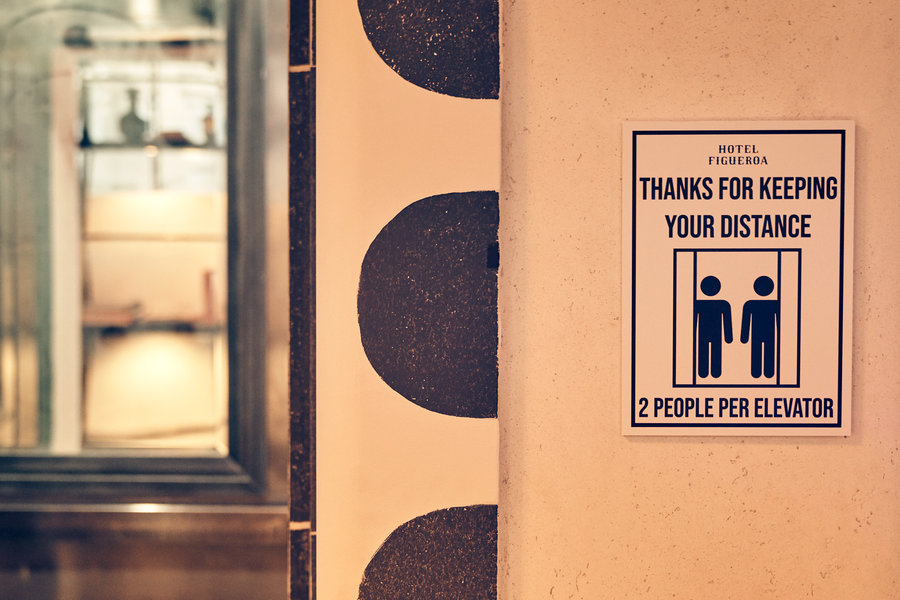  Sign Reads: "Thanks for Keeping Your Distance"