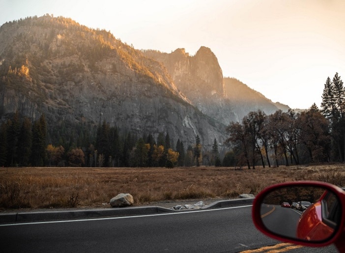 Mountains from Car View