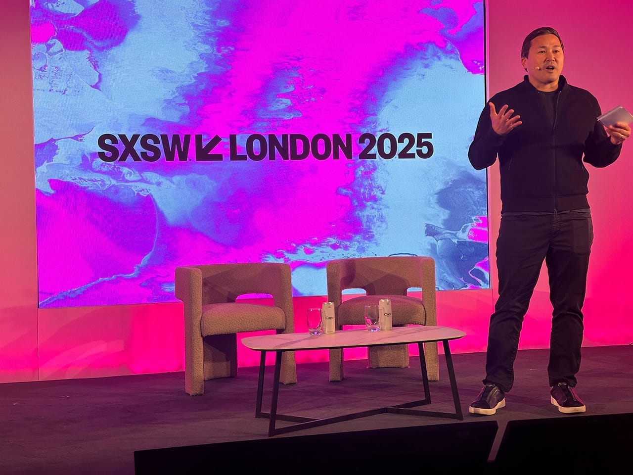Matt Sueoka speaks at SXSW London