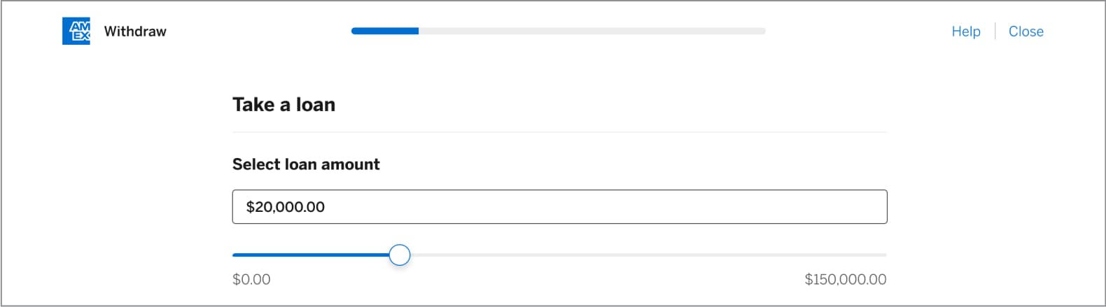 Choose a loan amount to draw from Business Line of Credit