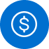 Dollar sign inside circle icon