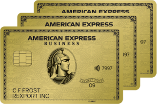 A stack of three Business Gold Employee Cards