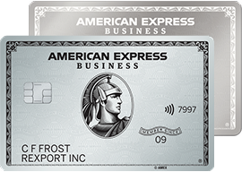 The Business Platinum Card in standard and mirror design.