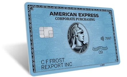 Blue American Express Corporate Purchasing Card