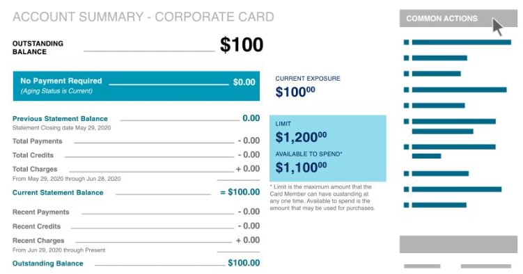 cardmember profile page