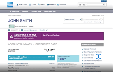 click on a cardmember 