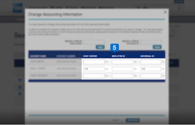 change accounting information