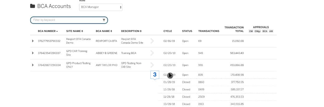 BTA Transaction Summary view.