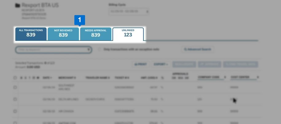 BTA Transaction Summary view.