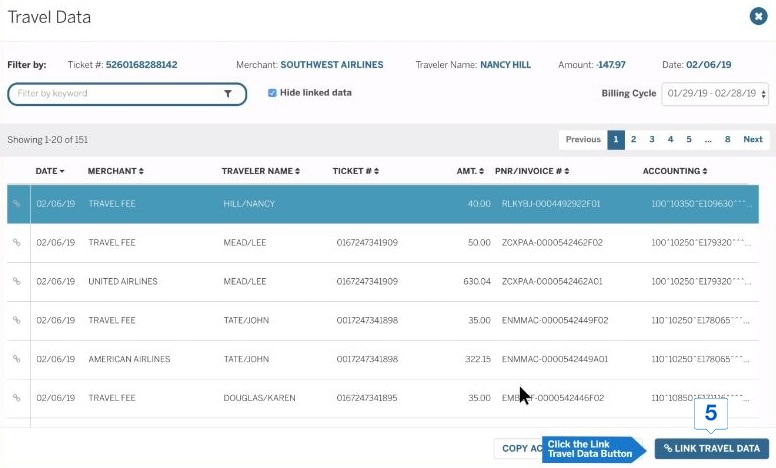 BTA LINK TRAVEL DATA